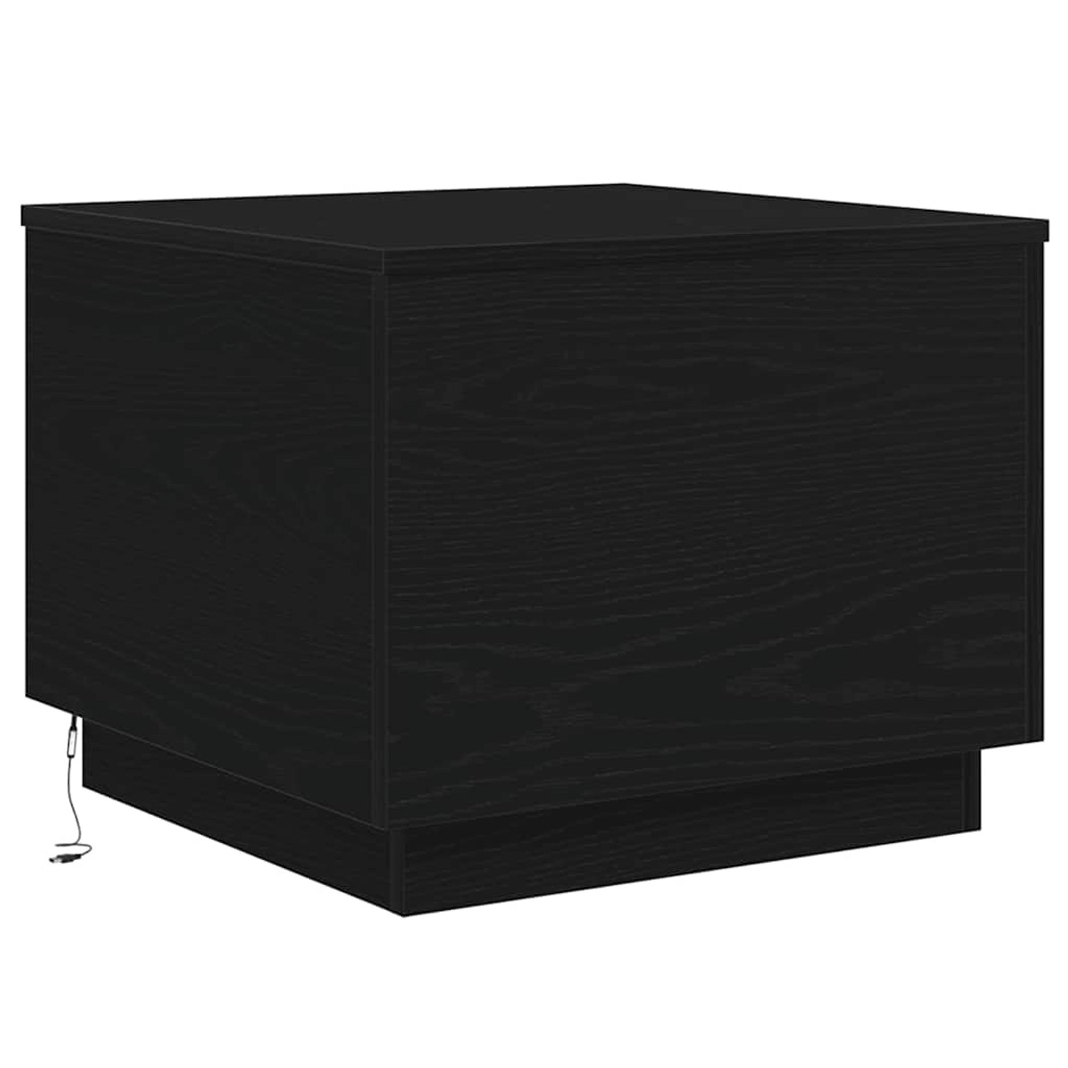 vidaXL Couchtisch mit LED-Leuchten Schwarz Eichen-Optik 50x50x40 cm 862259 günstig online kaufen