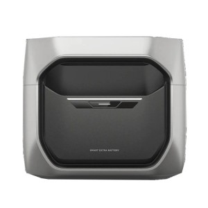 EcoFlow Delta 3 Max Plus Zusatzbatterie, grau-dunkelgrau, mit 'SMART EXTRA BATTERY' Schriftzug.