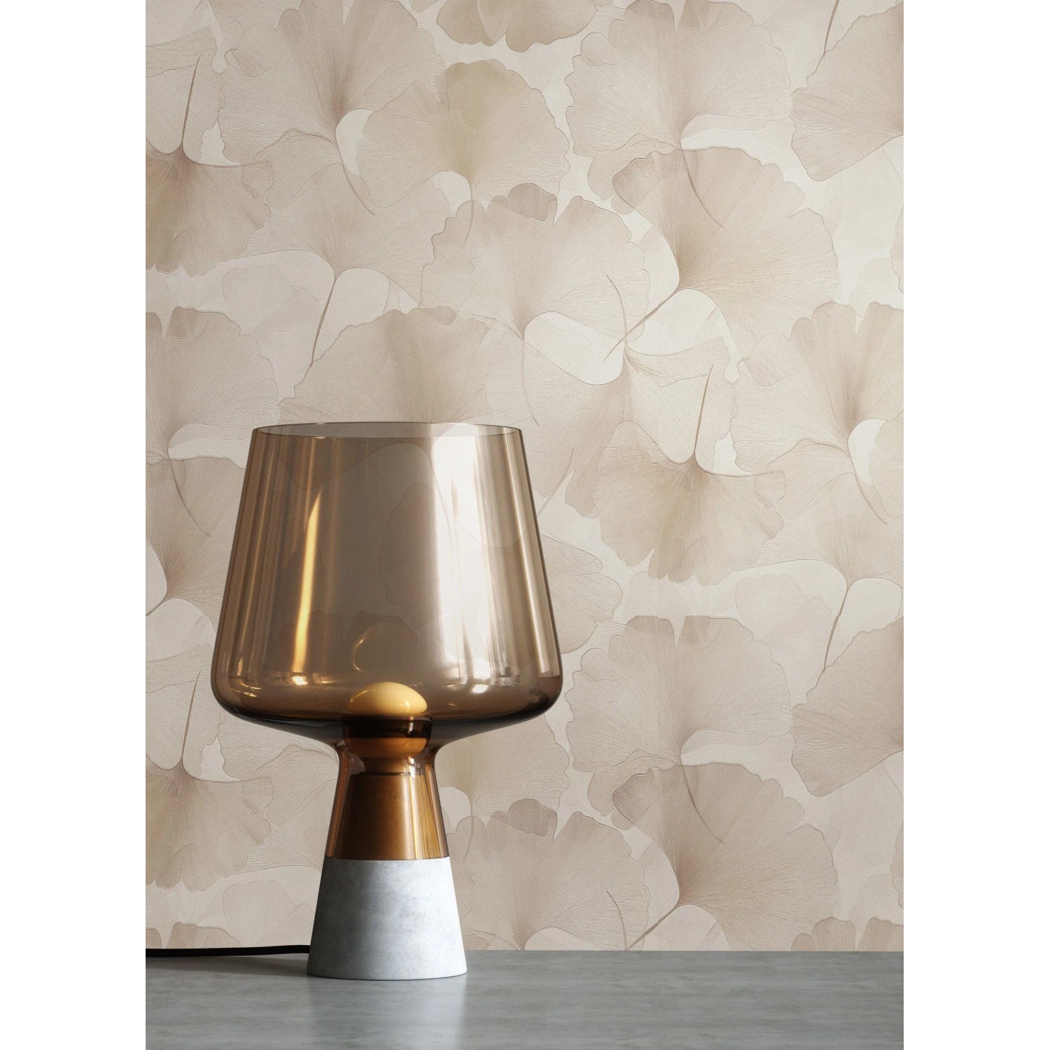 Newroom Vliestapete Druina Creme mit Blumenmuster und Struktur, Natur-Look.