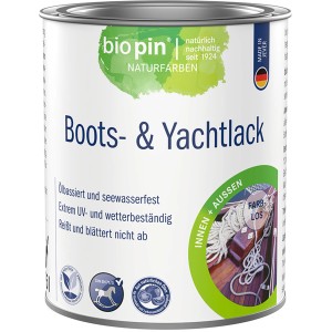 Dose Biopin Marine Bootslack, farblos, hochglänzend, für Boote und Yachten.