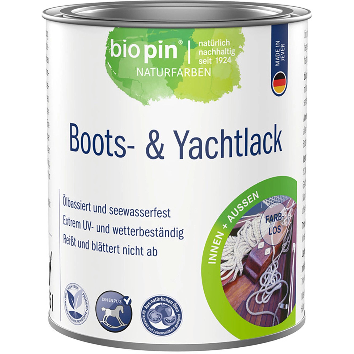 Biopin Marine Bootslack Farblos hochglänzend 375 ml