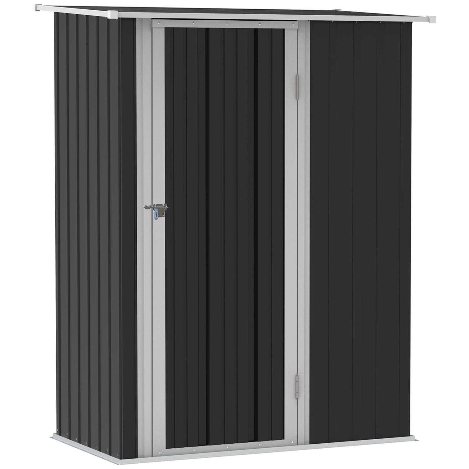 Outsunny Gerätehaus mit Tür Outdoor Stahl 142 x 84 x 189 cm günstig online kaufen