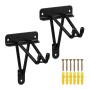 Relaxdays Doppelhaken 2er Set Eisen Schwarz 17,5 cm x 12 cm x 15,5 cm 420 g