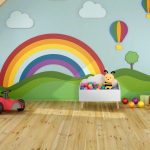 Relaxdays Kindertruhe MDF Holz Silikon Weiß Offen 45 cm x 60 cm x 30 cm 5,4 kg