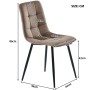 Merax Essgruppe 5-tlg mit 117x68cm Esstisch  4 Samtstühle Braun  Tischbeine Gold_3