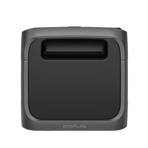 Schwarze Ecoflow River 3 Max Plus Powerstation mit 858 Wh Kapazität.