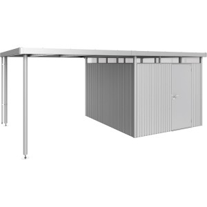 Biohort Seitendach Größe L, Silber-Metallic, für HighLine H5 Gerätehaus. Zusätzliche, überdachte Abstellfläche.