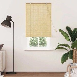 vidaXL Rollo mit Vorhängen Natur 90 x 220 cm Bambus 42006883