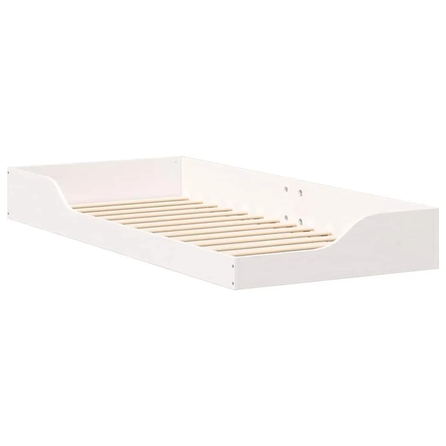 vidaXL Bettrahmen Weiß 80 x 210 cm Massives Kiefernholz 873401