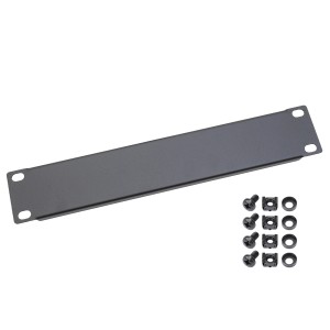 HMF 63370 Blindabdeckung Abdeckplatte für Serverschrank 10 Zoll 1 HE Schwarz