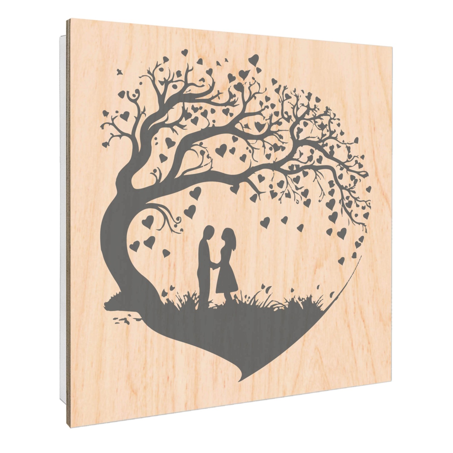 Banjado Großer Schlüsselbox Holz 30x30cm Weiß Scharnier Rechts 50 Haken Sch günstig online kaufen