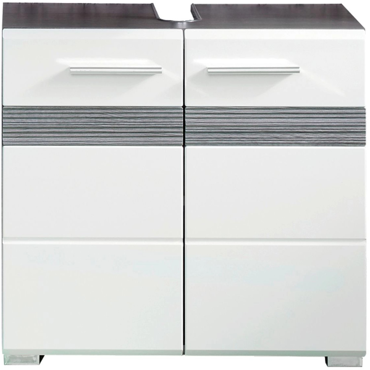 Trendteam Waschbeckenunterschrank SetOne Bad Rauchsilber 60 cm