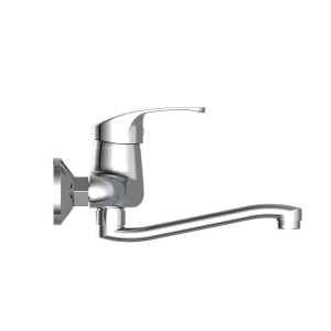 Schütte Wand-Spültischarmatur OraziI Chrom mit schwenkbarem Auslauf.