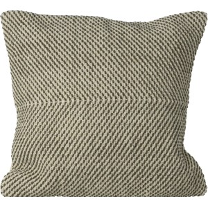 Grünes Kissen 45x45 cm mit Strickmuster für Wohnzimmer & Schlafzimmer.