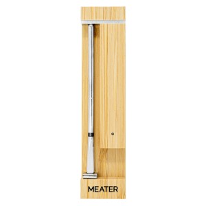 Meater Pro Fleischthermometer mit Ladestation aus Holz, Grillzubehör.