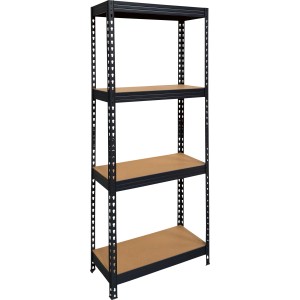 OBI Metall-Schwerlast-Steckregal S, pulverbeschichtet, 180x75x35 cm, mit 4 MDF-Böden. Robustes Steckregal für Keller & Garage.