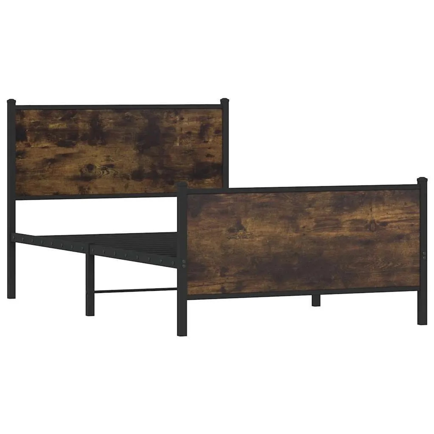 vidaXL Metallbett ohne Matratze Räuchereiche 100x190 cm 4007679 günstig online kaufen