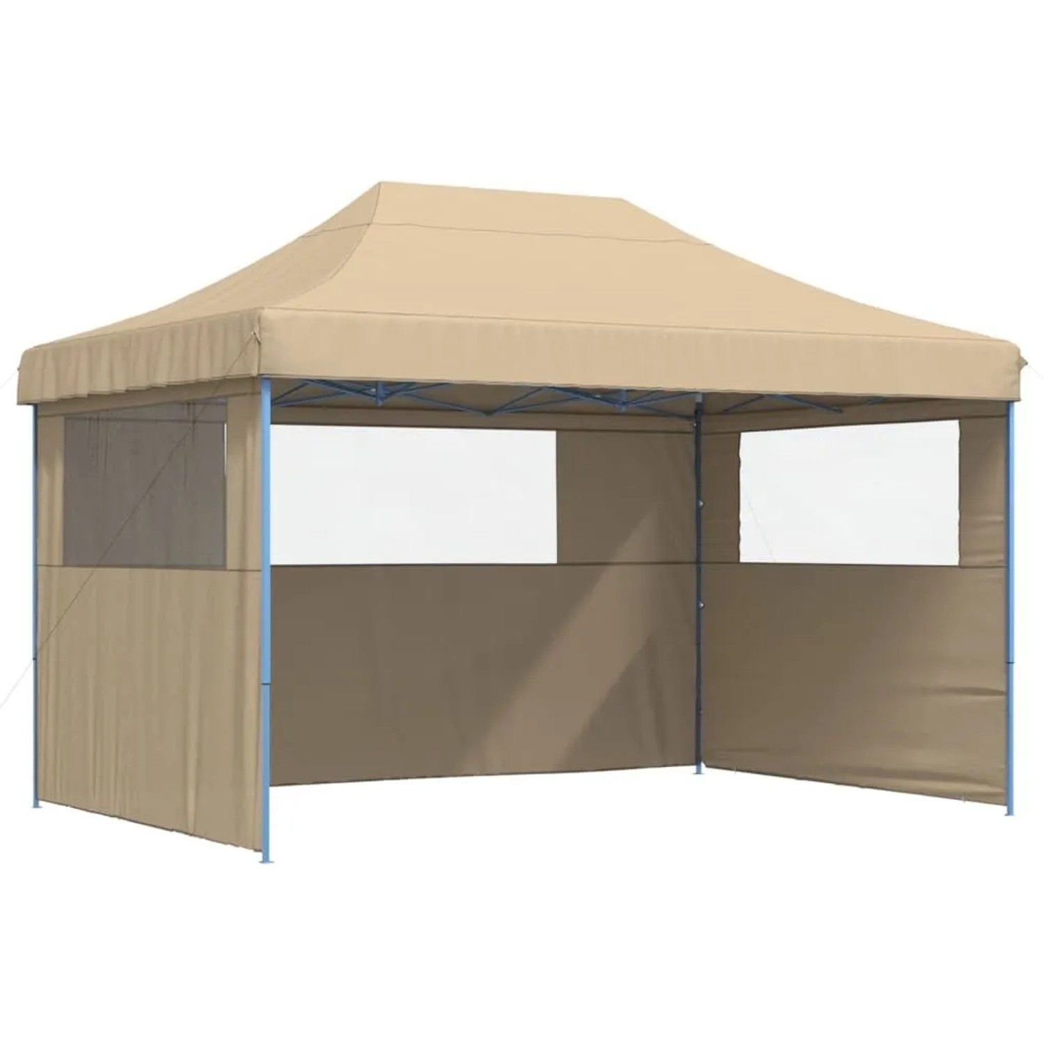vidaXL Partyzelt Faltbar Pop-Up mit 3 Seitenteilen Beige 4005015