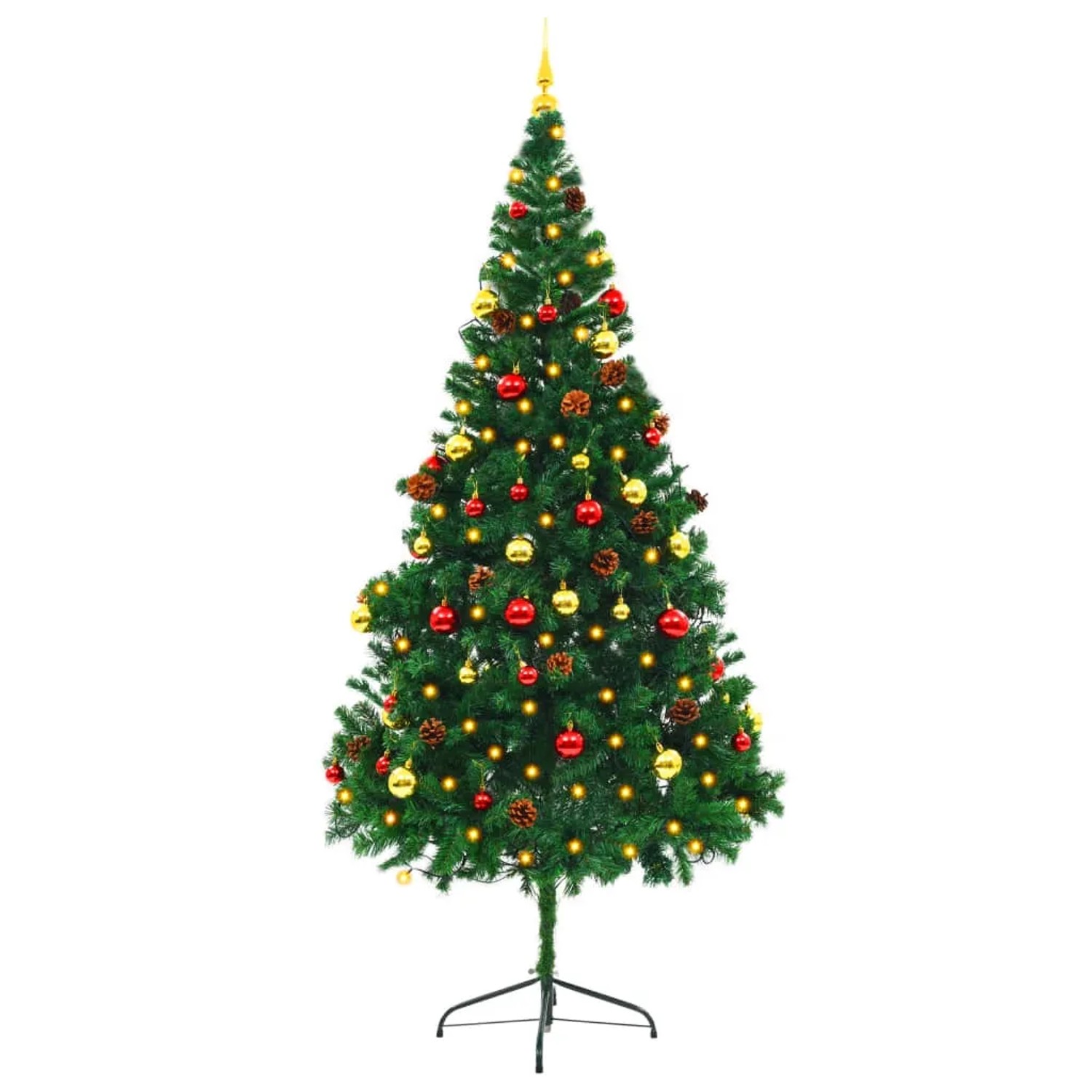 vidaXL Knstlicher Weihnachtsbaum LED geschmckt Grn 210 cm PVC kaufen bei  OBI