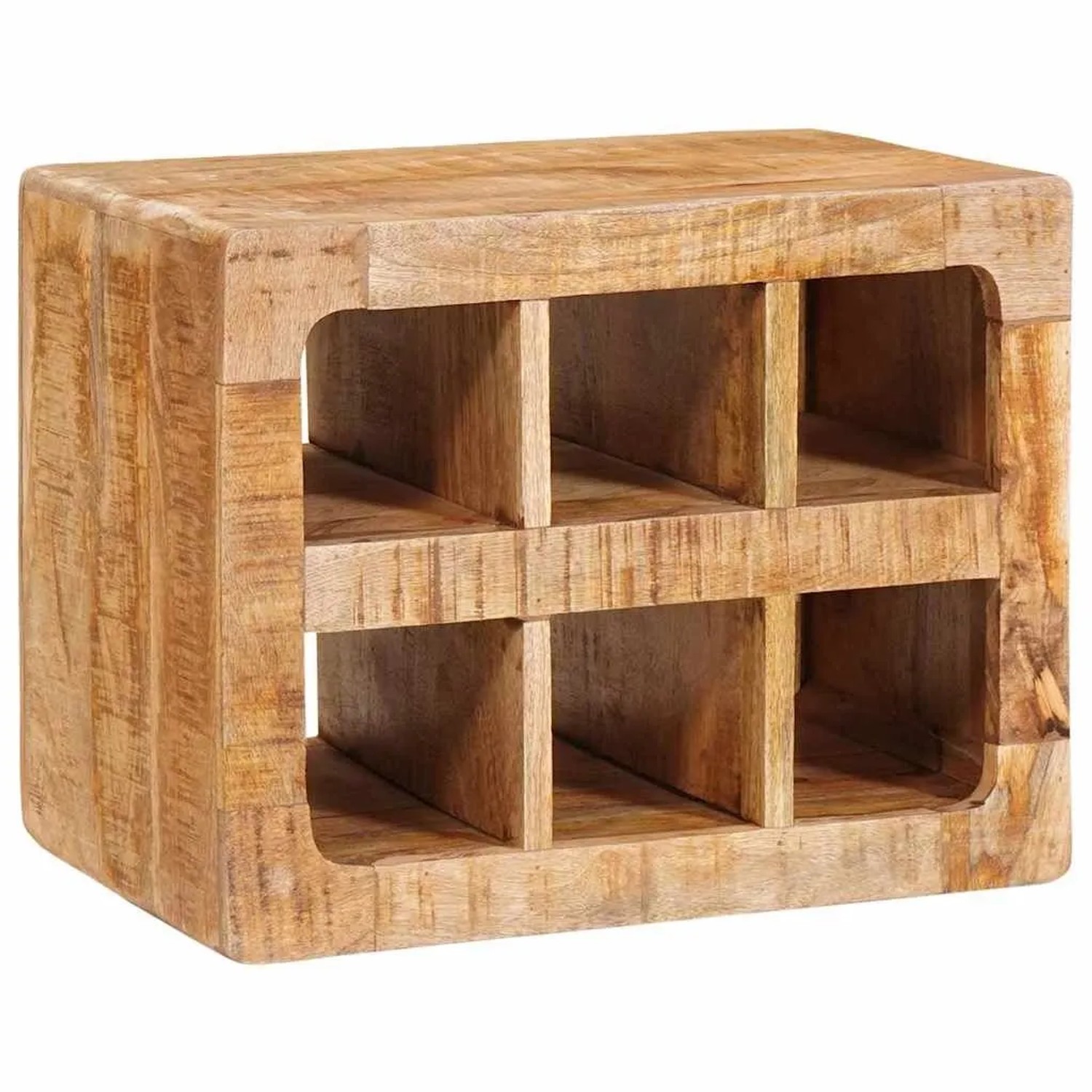 vidaXL Weinregal mit Speicher Braun 44 x 30 x 35 cm Massivholz Mango 4104573