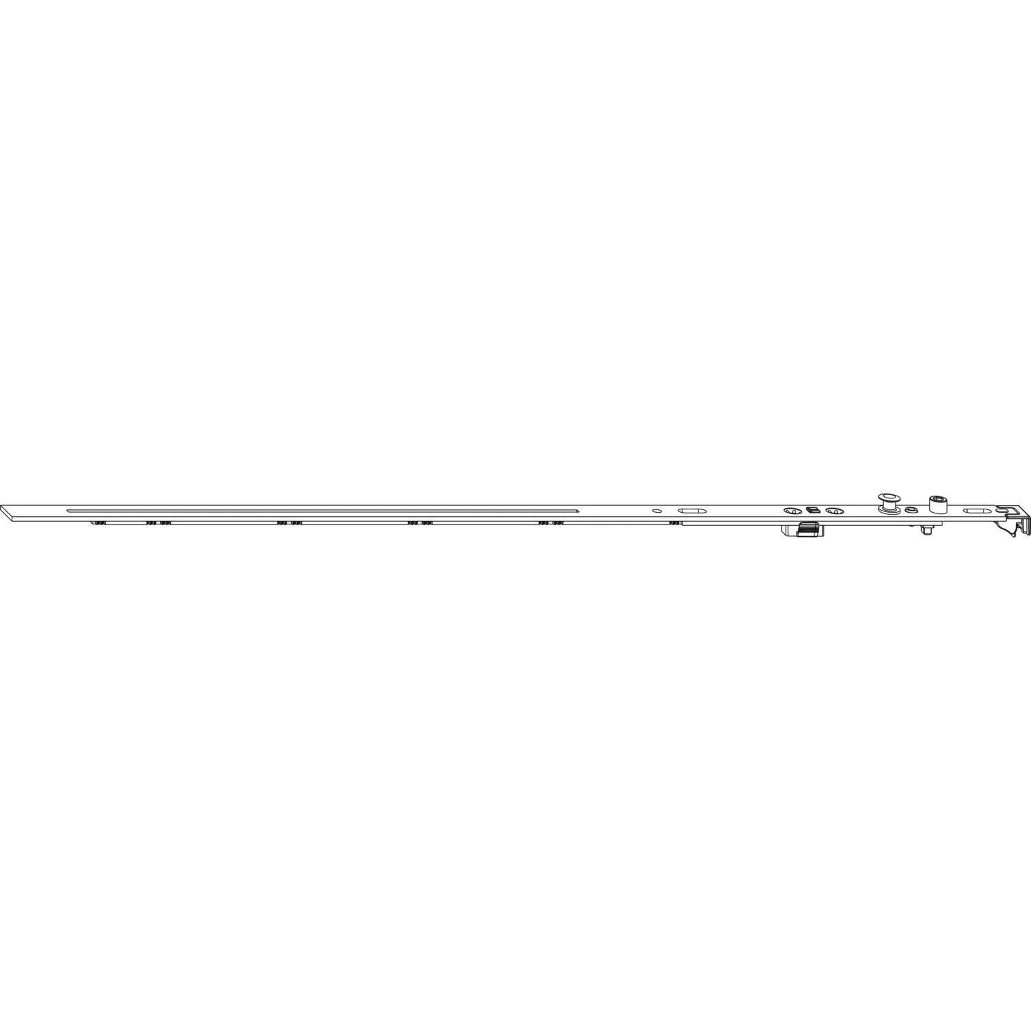 Macomm Drehbandstulp Ablängbar Flügelfalzbreite 350-600mm Silber