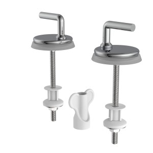 Kirchhoff WC-Sitz Befestigung aus Edelstahl, 2er-Set, 25mm Durchmesser.