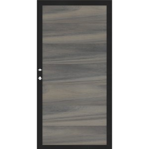 Osmo Tor Multi-Fence Sichtschutzzaun, silbergrau, 89x178cm, BPC-Material mit Holzmaserung.