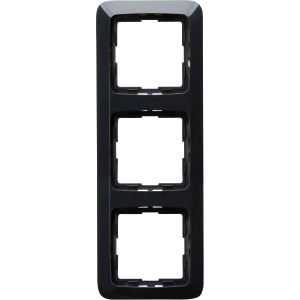 Kopp Abdeckrahmen Rivo 3-fach, anthrazit, für Schalter und Steckdosen