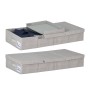 2er Set Relaxdays Unterbettkommode aus Vlies in Grau, faltbar mit Klettverschluss. Textile Aufbewahrung.