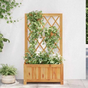 vidaXL Garten-Hochbeet mit Spalier Massivholz Akazie 316541
