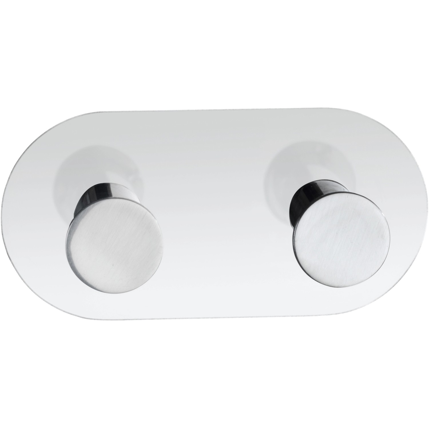 Wenko Wandhaken Cona Duo, Edelstahl glänzend, Handtuchhalter mit zwei Haken.