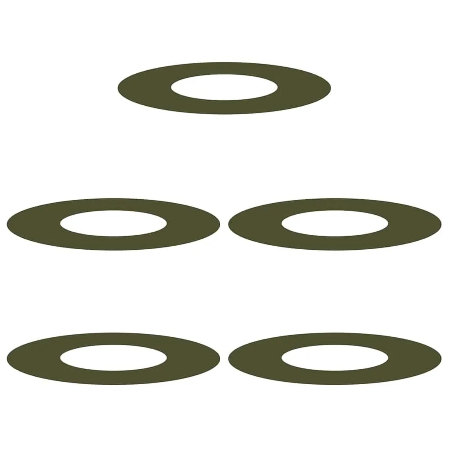 vidaXL Geeignet für Flache Baumringe 5 Stk Olivgrün Ø30/60 cm Stahl 873669