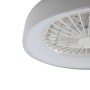 Weißer Lindby LED Deckenventilator Mace mit Lampe, dimmbar, moderne Wohnzimmerleuchte.