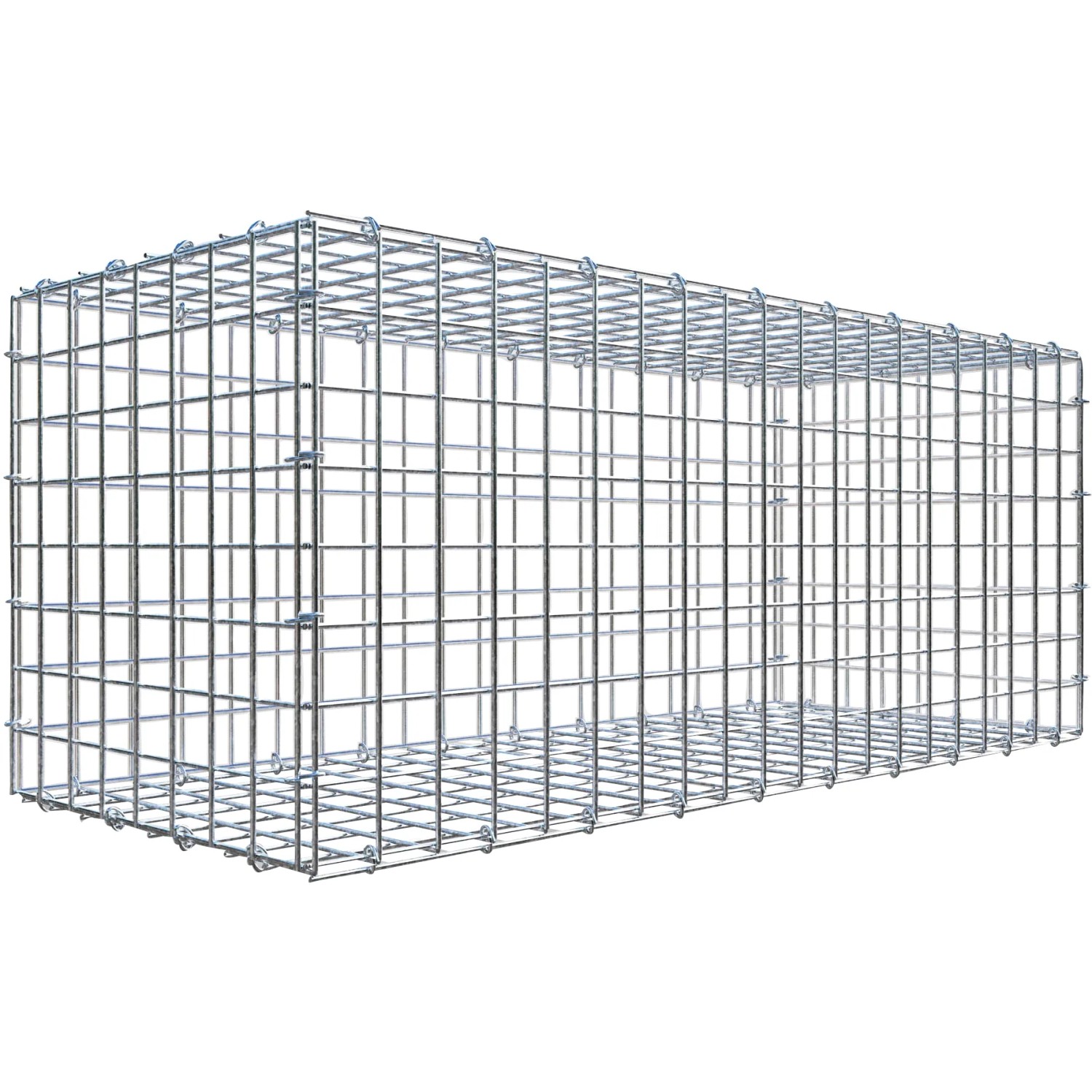 Gabiona C-Ring-Gabione 40 x 100 x 40 cm Maschenw 5 x 5 cm