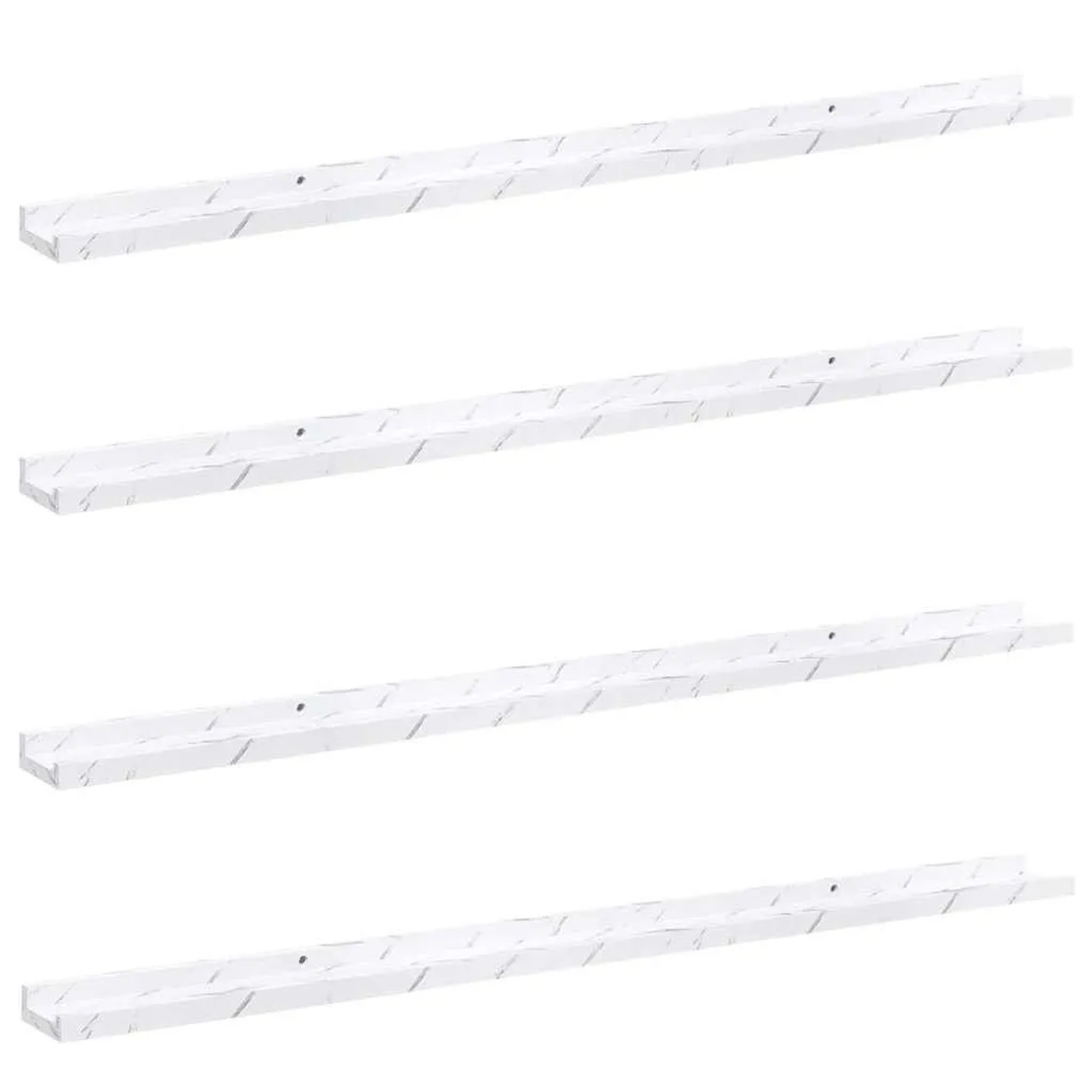 vidaXL Wandregal 4 Stk Weiß Marmor 115 x 9 x 3 cm Holzwerkstoff 42020030 günstig online kaufen