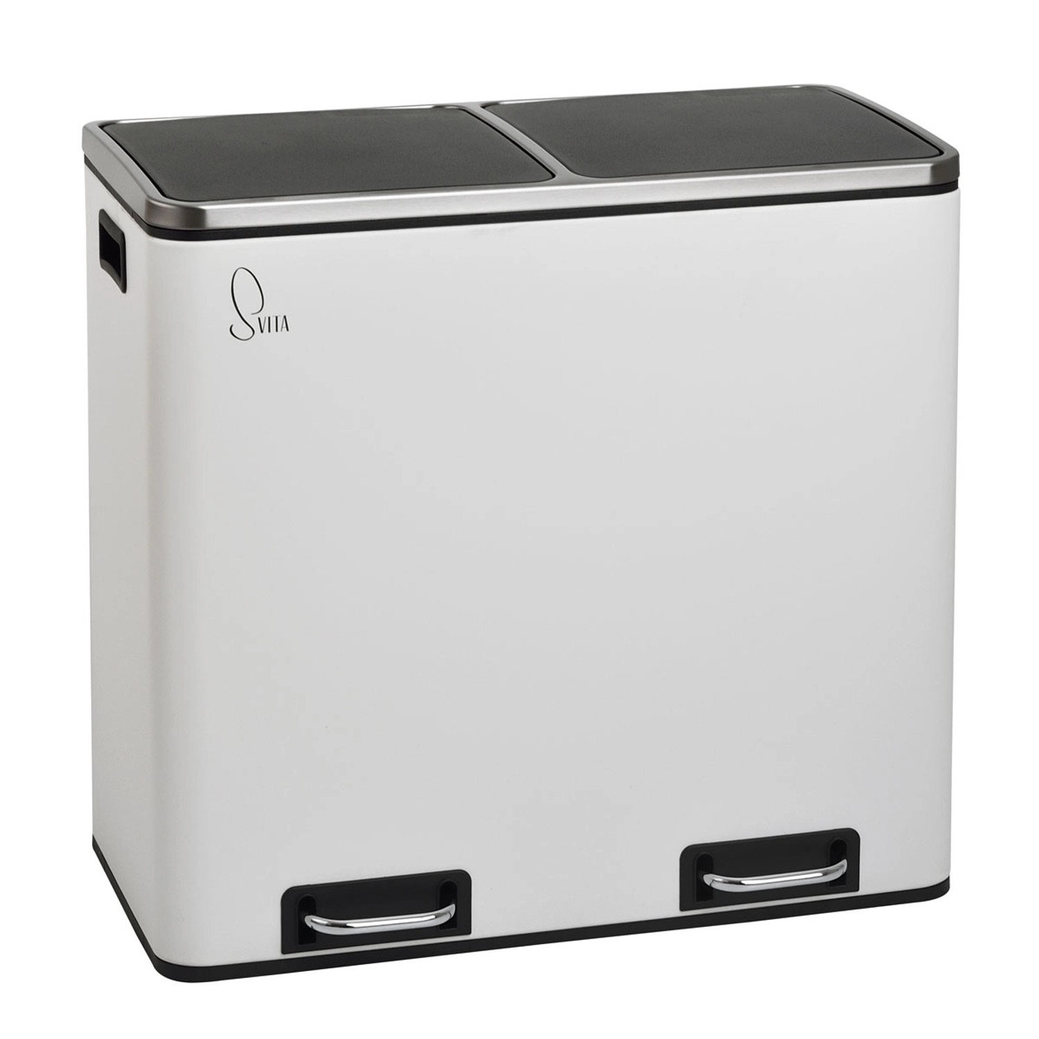 Svita TM2X24 Treteimer 48 Liter Abfalleimer Inneneimer Trennsystem Weiß günstig online kaufen