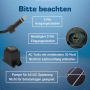 Hinweis zum Anschluss der Kerry Electronics Teichpumpe: 2-Pin Stecker, AC Trafo (nicht enthalten), nicht für Solaranlagen.