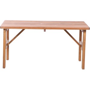 Rechteckiger, brauner Klapptisch „das Tessin“ (73x150 cm) aus Holz für den Garten.