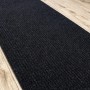 RugsX Türmatte Anthrazit, rutschfest, gerippt, aus Polypropylen, auf Holz. Für Innen- & Außenbereich.