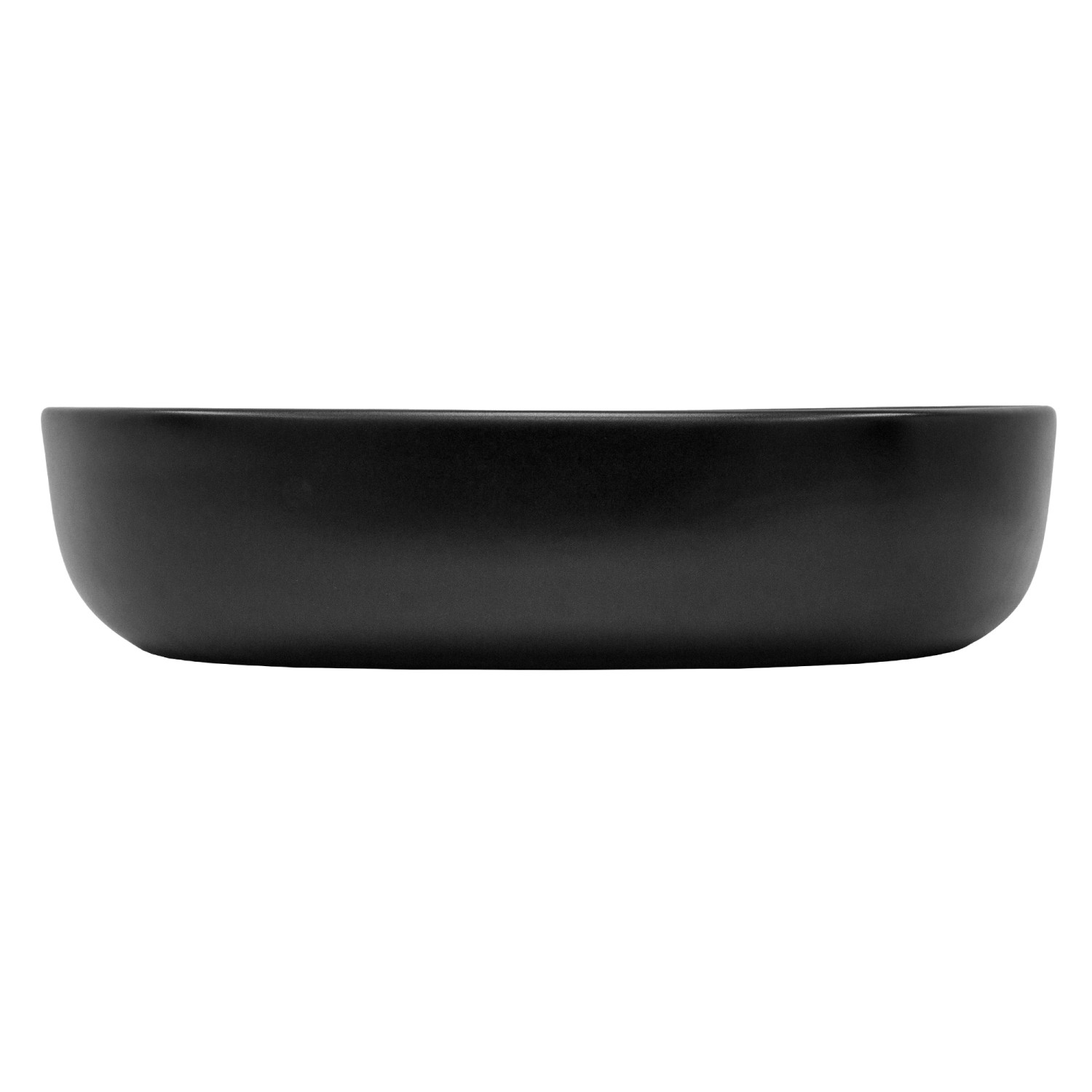 Balneo Überlaufgarnitur Schwarz Rechteckig - Für Keramik Waschbecken, Matt Universal