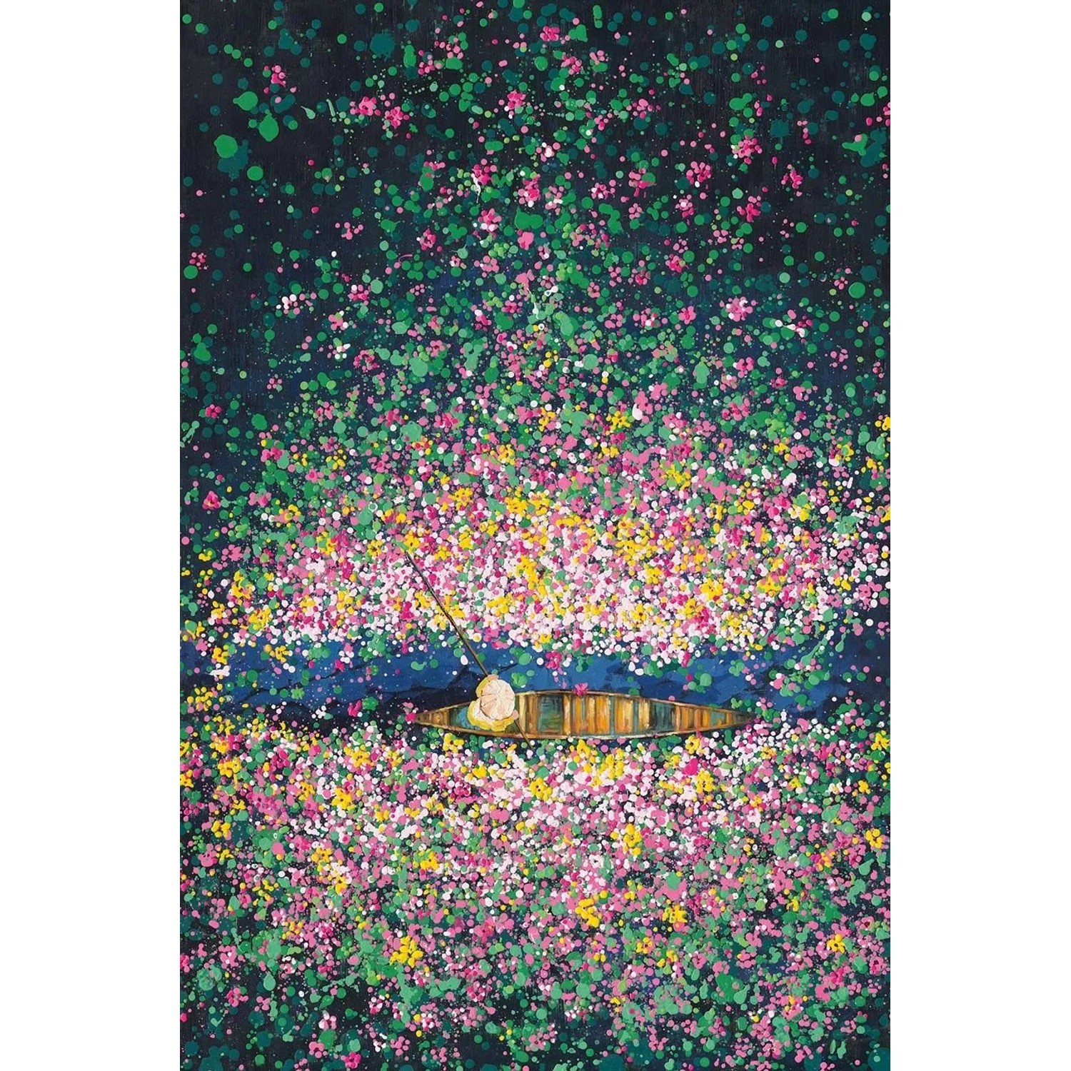 Art Universe Leinwandbild Blumenboot 80 x 120 cm