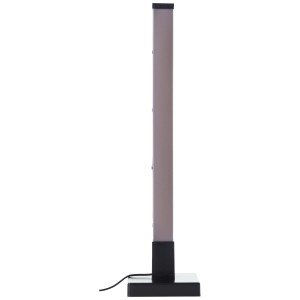 Schwarze LED-Tischleuchte Neele mit RGB + CCT Funktion, 12,5 cm Durchmesser.