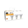 3er Set GU10 LED-Leuchtmittel, 4W, warmweiß (2700K), 345 Lumen, 5,3x5cm (H x Ø).