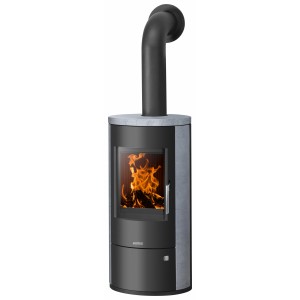 Justus Kaminofen Austin 5 mit Speckstein-Verkleidung, schwarz, 5 kW, Energieeffizienzklasse A