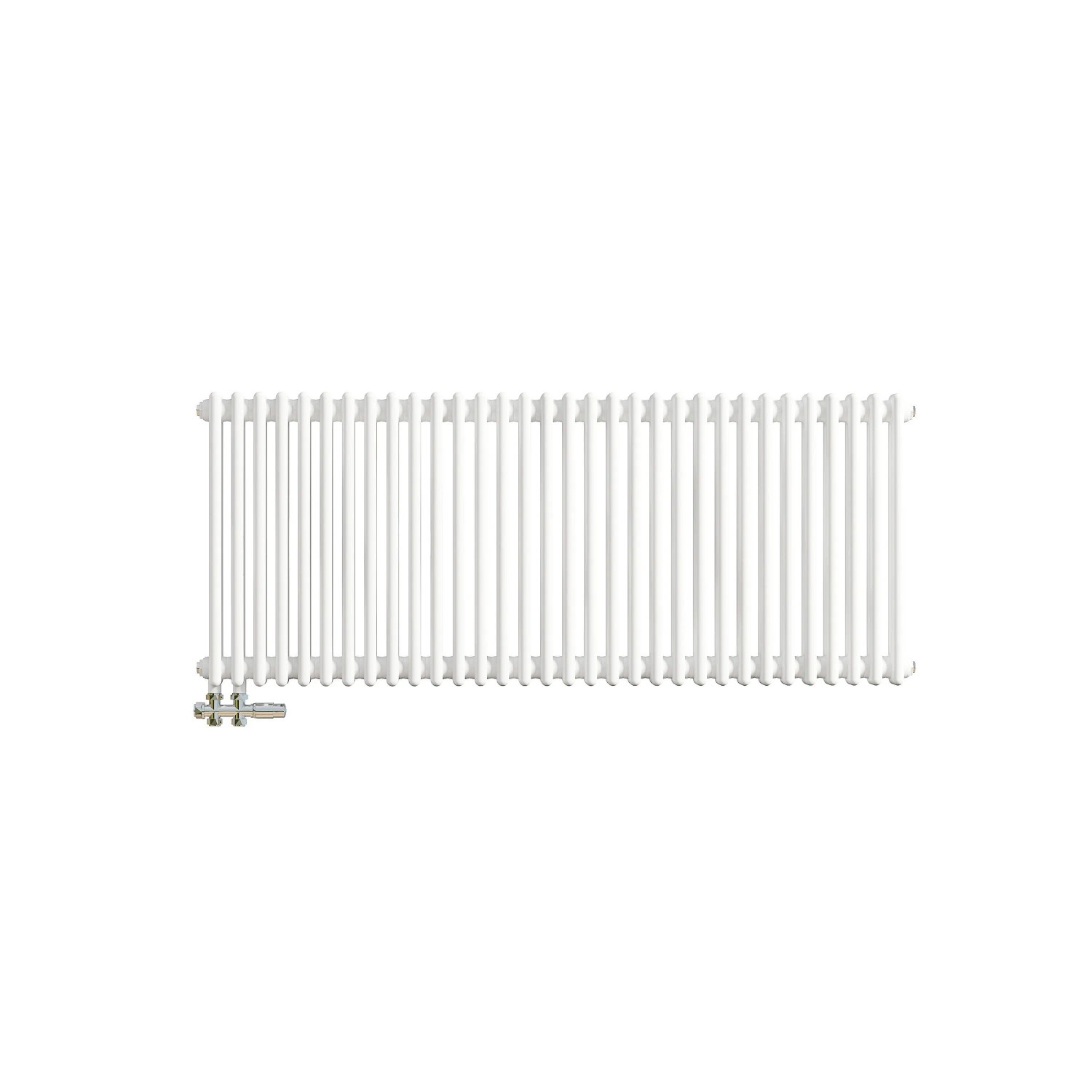 AICA Traditioneller Gusseisenstil 2 Spalten Heizkörper 600 x 1460 mm Weiß 1602W