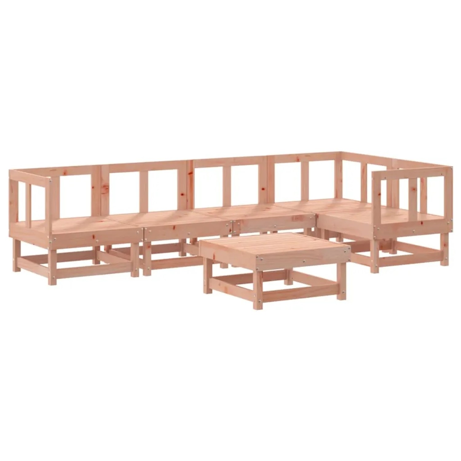 vidaXL 6-tlg. Garten-Lounge-Set aus Douglasie mit Kissen. Holz-Gartenmöbel für Terrasse und Garten.