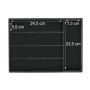 Relaxdays Besteckkasten Bambus Schwarz 5 Fächer 4,5 cm x 25 cm x 34 cm_5