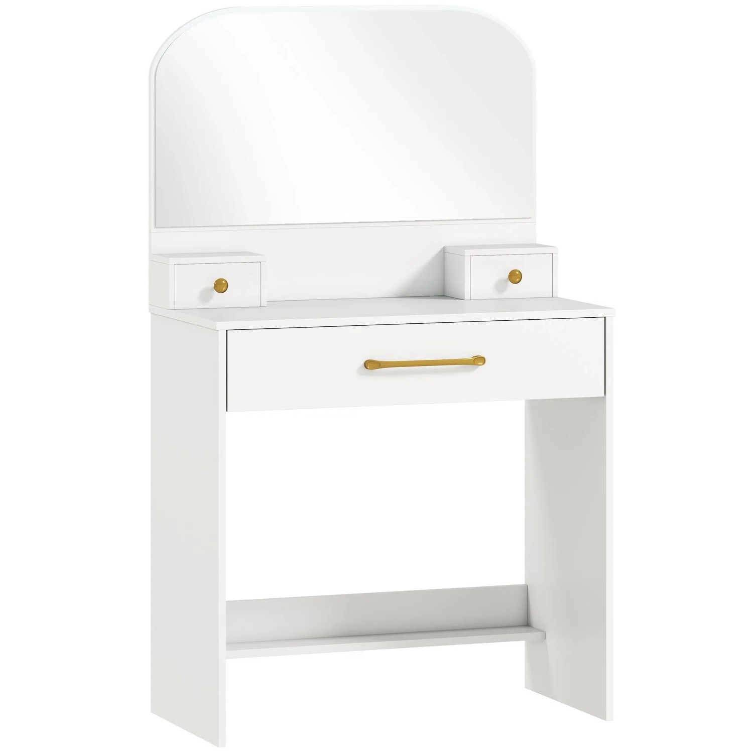 HOMCOM Schminktisch Spanplatte 80L x 40B x 135H cm Weiß