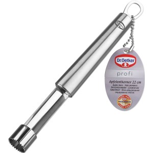 Dr. Oetker Apfelentkerner Profi aus Edelstahl, Küchenhelfer zum einfachen Entfernen des Kerngehäuses.