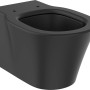 Schwarzes, spülrandloses Ideal Standard Wand-WC Connect Air mit AquaBlade Technologie.